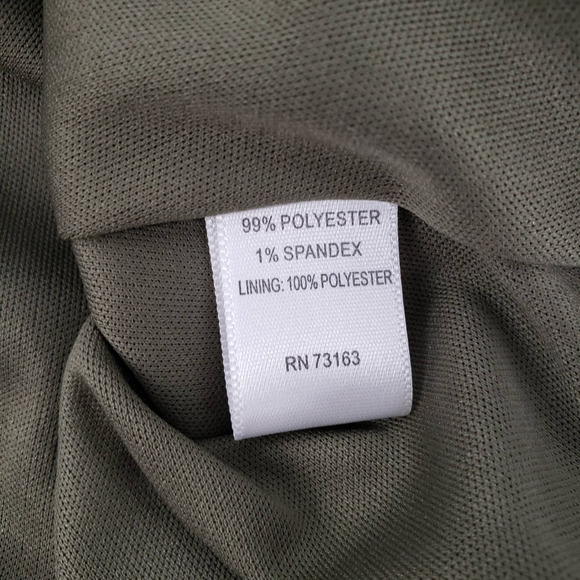 3/$25 Cupio High Low Dress S Ruffle Trim Lace Up V Neck A Line Green NWT - Picture 12 of 13